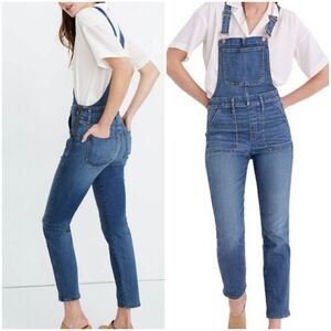 Madewell Denim Stovepipe Overalls in Lorton Wash Size M